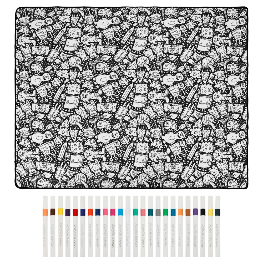 DIY Coloring Blanket with Markers