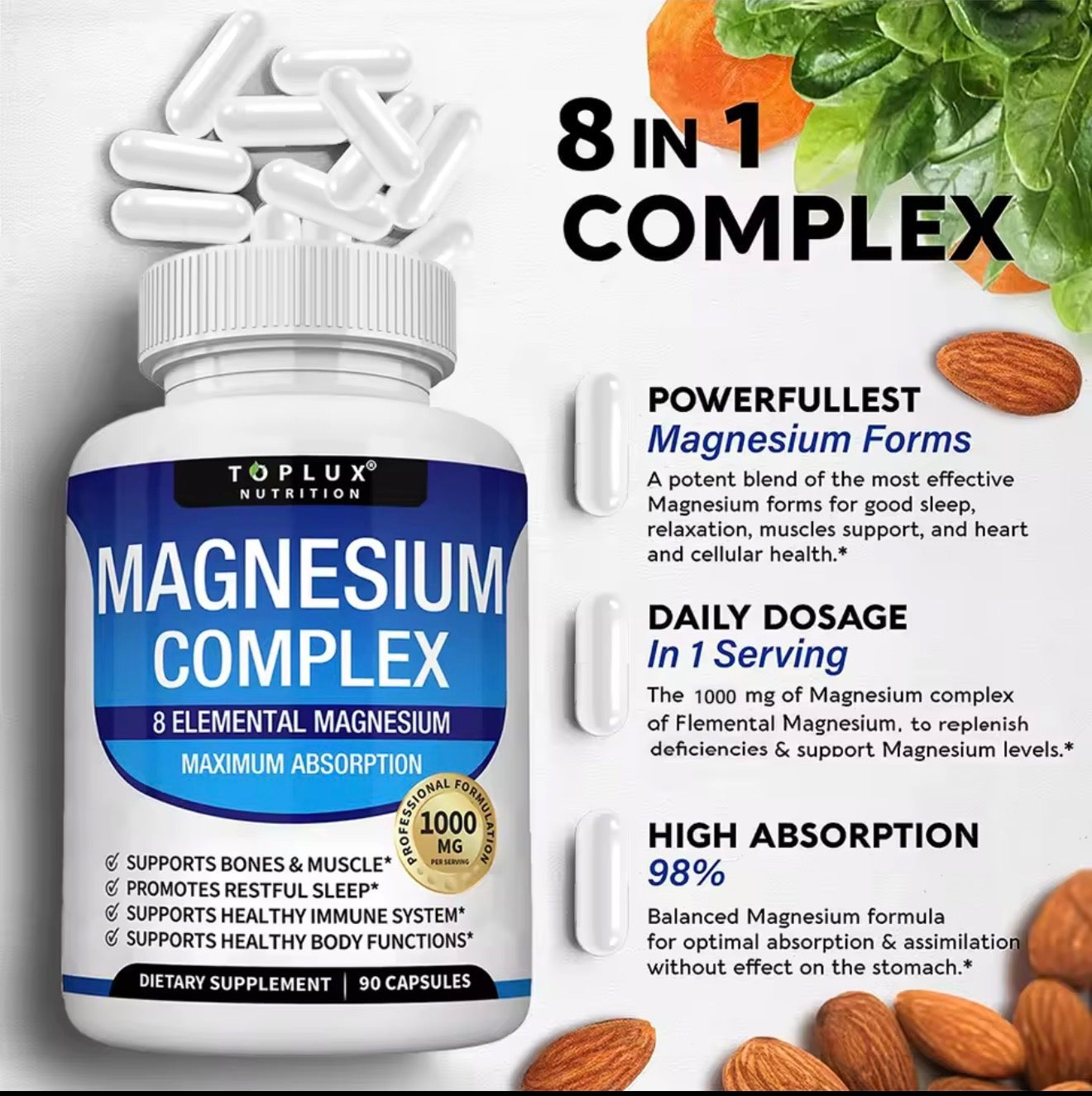 Magnesium Complex - 8 Forms of Elemental Magnesium